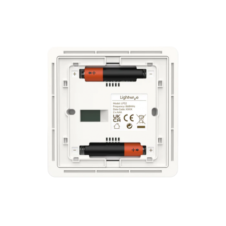 Lightwave 2 Gang Wire-free Switch White