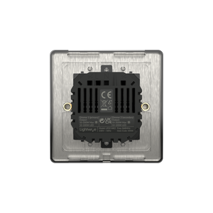 Lightwave 2 Gang Smart Dimmer- Stainless Steel