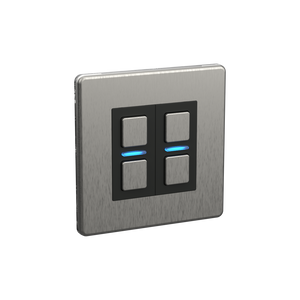 Lightwave 2 Gang Smart Dimmer- Stainless Steel