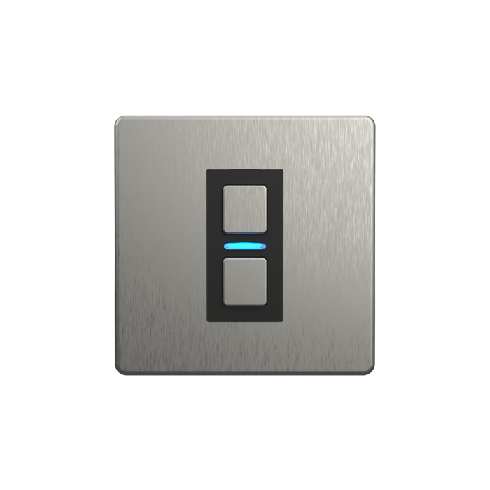Lightwave 1 Gang Smart Dimmer - Stainless Steel