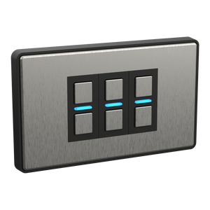 Lightwave 3 Gang Smart Dimmer- stainless steel