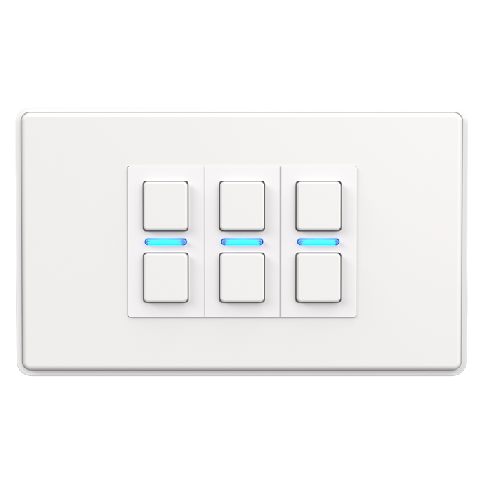 Lightwave 3 Gang Smart Dimmer- white