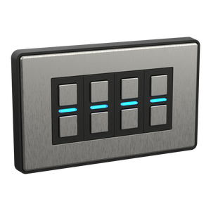 Lightwave 4 Gang Smart Dimmer- Stainless Steel