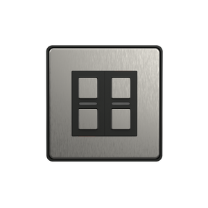 Lightwave 2 Gang Wire-free Switch Stainless Steel