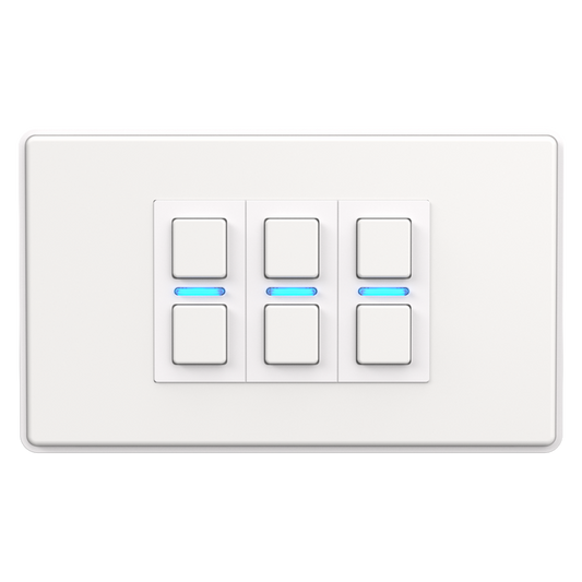 Lightwave 3 Gang Smart Dimmer- white